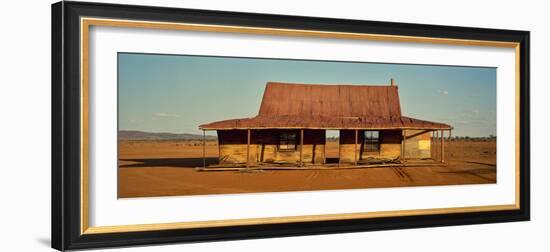 Abandoned house on desert, Silverston, New South Wales, Australia-Panoramic Images-Framed Photographic Print