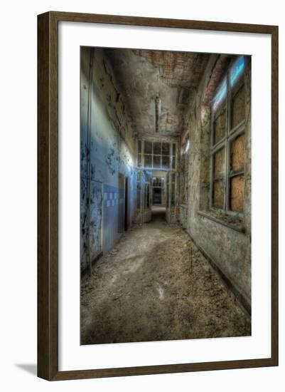 Abandoned Interior Corridor-Nathan Wright-Framed Photographic Print