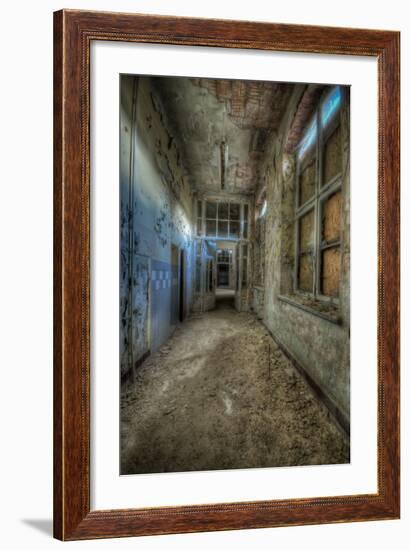 Abandoned Interior Corridor-Nathan Wright-Framed Photographic Print