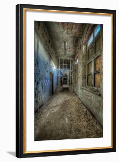 Abandoned Interior Corridor-Nathan Wright-Framed Photographic Print