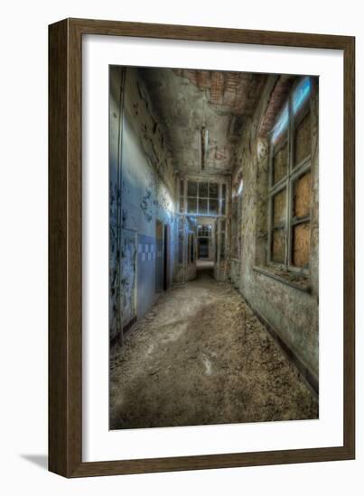 Abandoned Interior Corridor-Nathan Wright-Framed Photographic Print