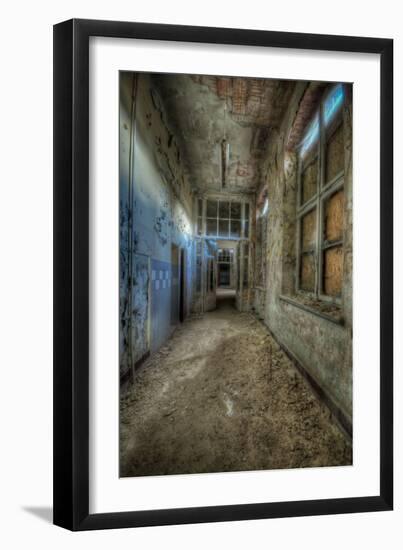 Abandoned Interior Corridor-Nathan Wright-Framed Photographic Print