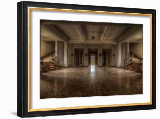 Abandoned Interior Hallway-Nathan Wright-Framed Photographic Print