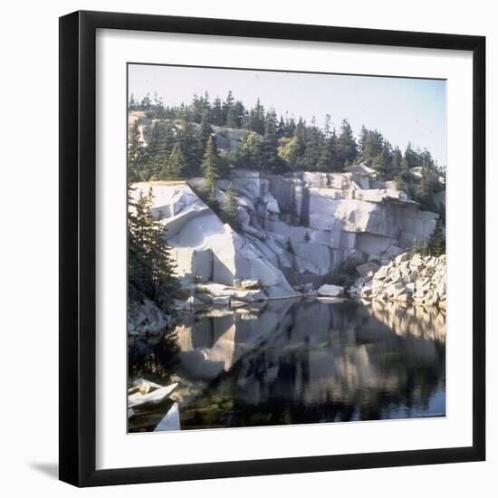 Abandoned Island Rock Quarry Off the Coast of Maine-Walker Evans-Framed Photographic Print