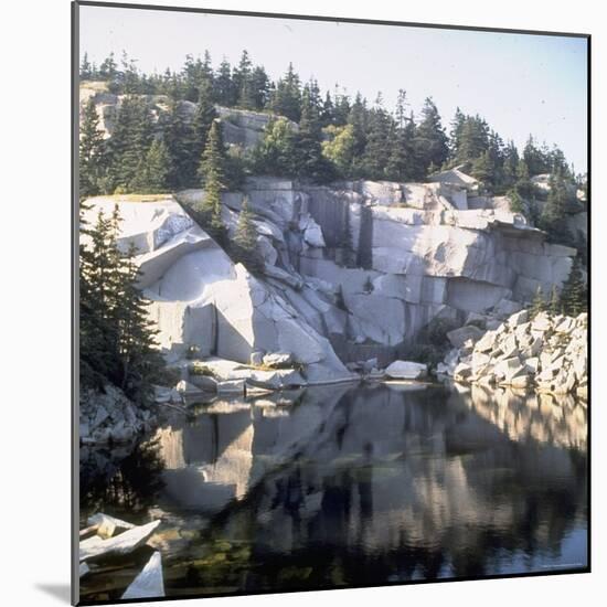 Abandoned Island Rock Quarry Off the Coast of Maine-Walker Evans-Mounted Photographic Print