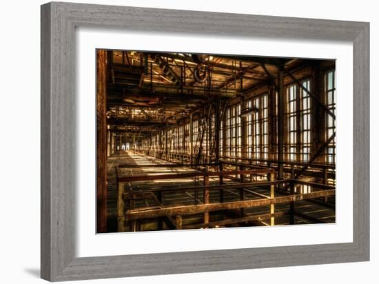 Abandoned Power Plant Interior-Nathan Wright-Framed Photographic Print