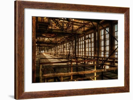 Abandoned Power Plant Interior-Nathan Wright-Framed Photographic Print