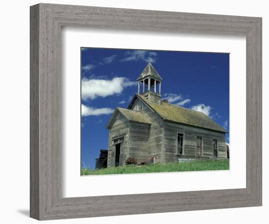 Abandoned School House in the Palouse, Washington, USA-William Sutton-Framed Photographic Print