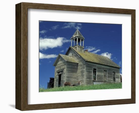 Abandoned School House in the Palouse, Washington, USA-William Sutton-Framed Photographic Print