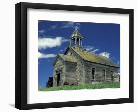 Abandoned School House in the Palouse, Washington, USA-William Sutton-Framed Photographic Print