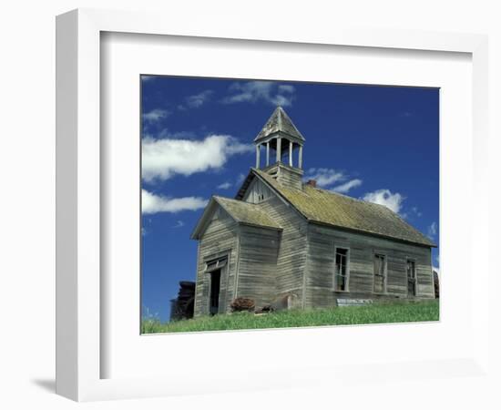 Abandoned School House in the Palouse, Washington, USA-William Sutton-Framed Photographic Print