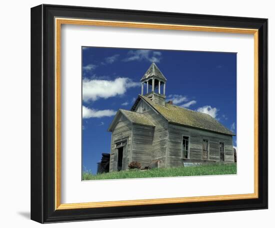 Abandoned School House in the Palouse, Washington, USA-William Sutton-Framed Photographic Print