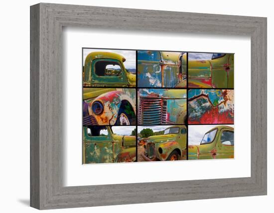 Abandoned trucks poster, Chloride, New Mexico-Mallorie Ostrowitz-Framed Photographic Print