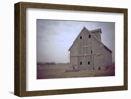 Abandoned Wooden Barn, Joliet, Illinois Route 66-Julien McRoberts-Framed Photographic Print