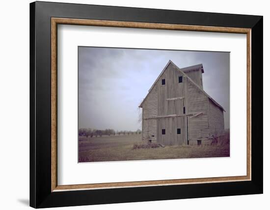 Abandoned Wooden Barn, Joliet, Illinois Route 66-Julien McRoberts-Framed Photographic Print