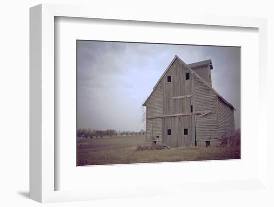 Abandoned Wooden Barn, Joliet, Illinois Route 66-Julien McRoberts-Framed Photographic Print