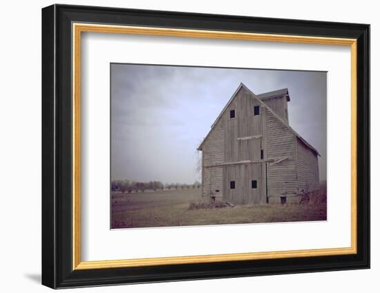 Abandoned Wooden Barn, Joliet, Illinois Route 66-Julien McRoberts-Framed Photographic Print