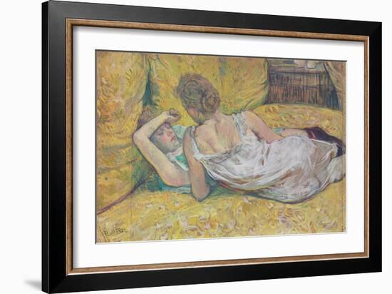 Abandonment (The Two Friends); L'abandon (Les Deux Amies), 1895 (Oil on Board)-Henri de Toulouse-Lautrec-Framed Giclee Print