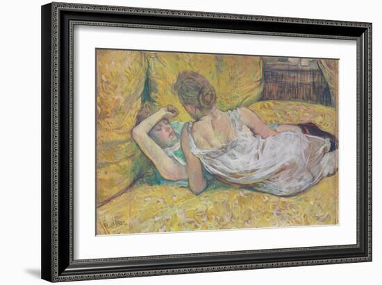 Abandonment (The Two Friends); L'abandon (Les Deux Amies), 1895 (Oil on Board)-Henri de Toulouse-Lautrec-Framed Giclee Print