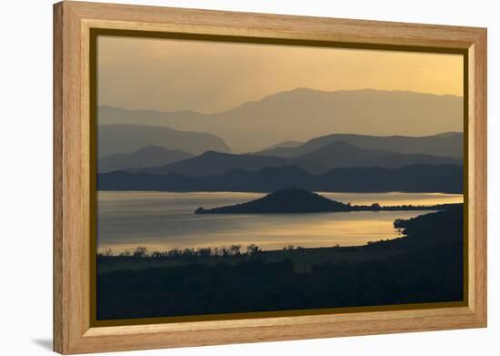 Abaya Lake at sunrise, Arbaminch, Ethiopia-Keren Su-Framed Premier Image Canvas