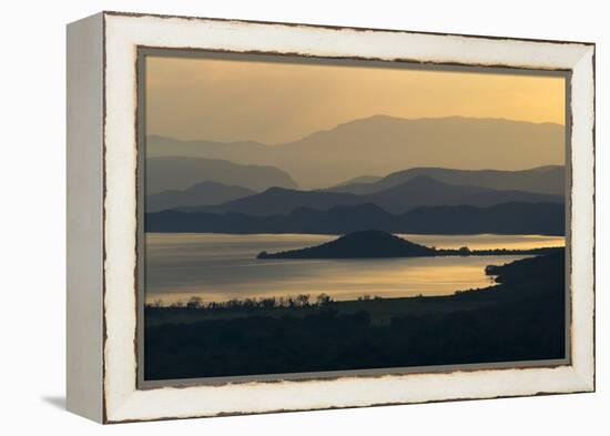 Abaya Lake at sunrise, Arbaminch, Ethiopia-Keren Su-Framed Premier Image Canvas