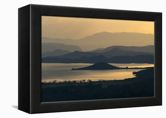 Abaya Lake at sunrise, Arbaminch, Ethiopia-Keren Su-Framed Premier Image Canvas