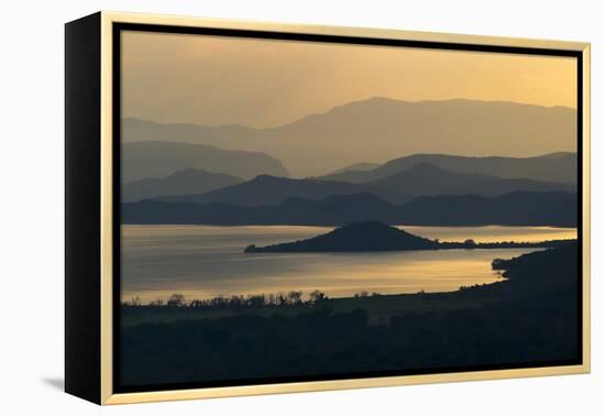 Abaya Lake at sunrise, Arbaminch, Ethiopia-Keren Su-Framed Premier Image Canvas