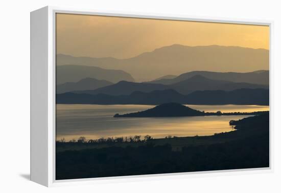 Abaya Lake at sunrise, Arbaminch, Ethiopia-Keren Su-Framed Premier Image Canvas