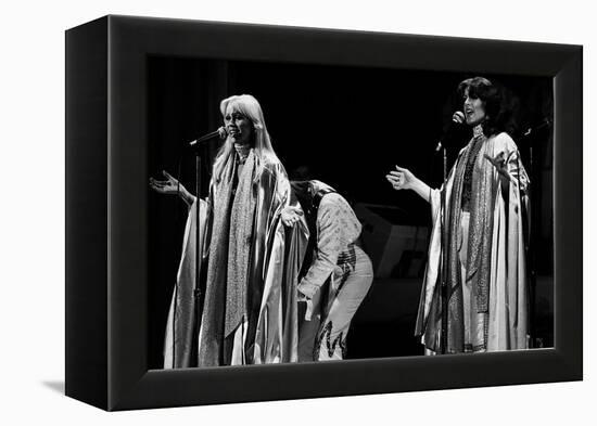 Abba Swedish Pop Group During Their Tour in Britain in Birmingham Anna and Frieda-null-Framed Premier Image Canvas