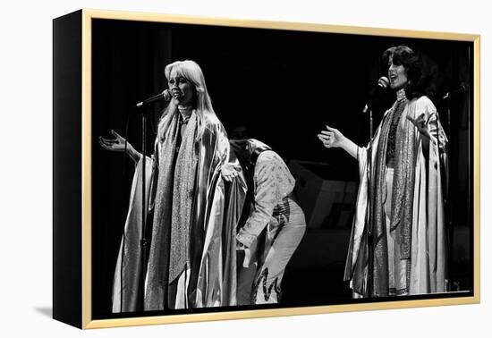 Abba Swedish Pop Group During Their Tour in Britain in Birmingham Anna and Frieda-null-Framed Premier Image Canvas