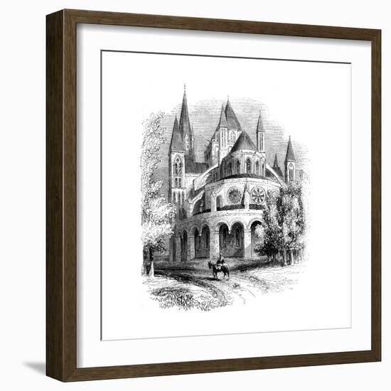 Abbaye Aux Hommes, Caen, Normandy, France-null-Framed Giclee Print