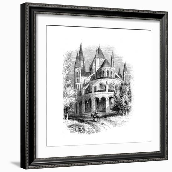 Abbaye Aux Hommes, Caen, Normandy, France-null-Framed Giclee Print