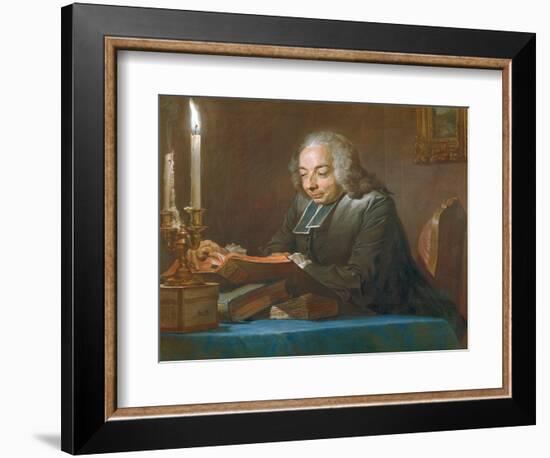 Abbe Jean-Jacques Huber, 1742-Maurice Quentin de La Tour-Framed Giclee Print