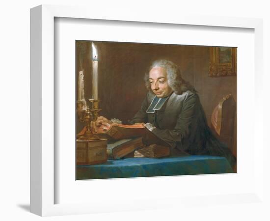 Abbe Jean-Jacques Huber, 1742-Maurice Quentin de La Tour-Framed Giclee Print