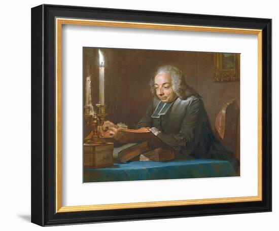 Abbe Jean-Jacques Huber, 1742-Maurice Quentin de La Tour-Framed Giclee Print