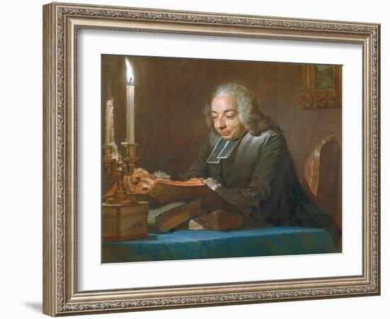 Abbe Jean-Jacques Huber, 1742-Maurice Quentin de La Tour-Framed Giclee Print