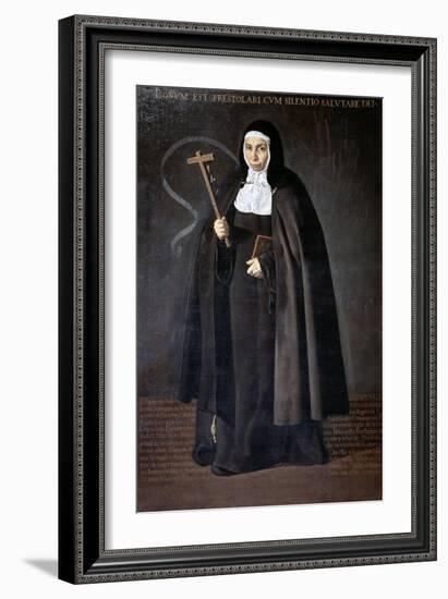 Abbess Jerónima De La Fuente, 1620-Diego Velazquez-Framed Giclee Print