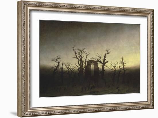 Abbey in the Oak Forest-Caspar David Friedrich-Framed Giclee Print