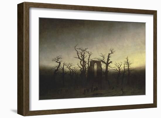 Abbey in the Oak Forest-Caspar David Friedrich-Framed Giclee Print