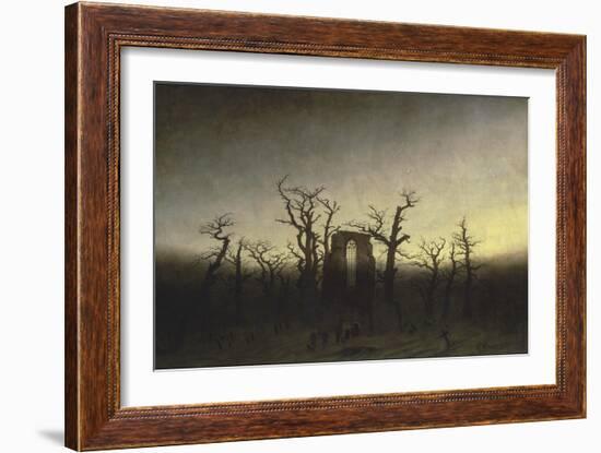 Abbey in the Oak Forest-Caspar David Friedrich-Framed Giclee Print