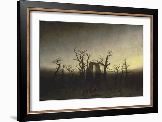 Abbey in the Oak Forest-Caspar David Friedrich-Framed Giclee Print