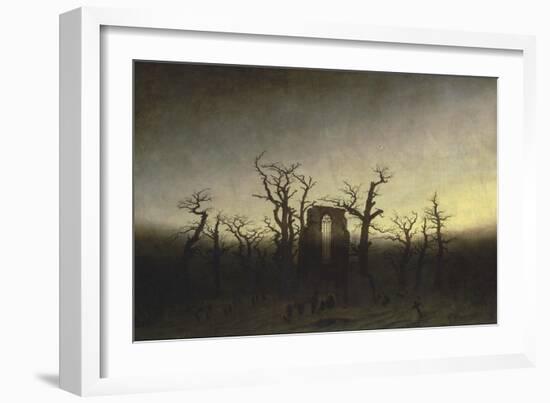 Abbey in the Oak Forest-Caspar David Friedrich-Framed Giclee Print