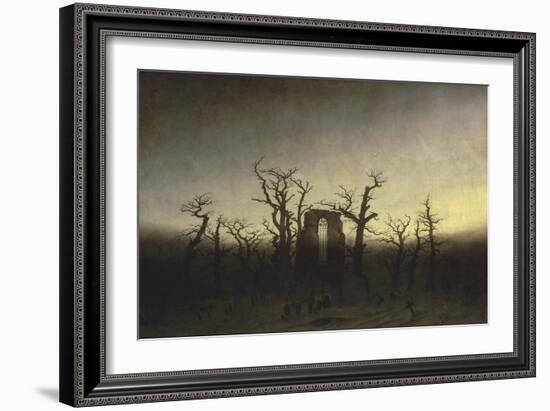 Abbey in the Oak Forest-Caspar David Friedrich-Framed Giclee Print