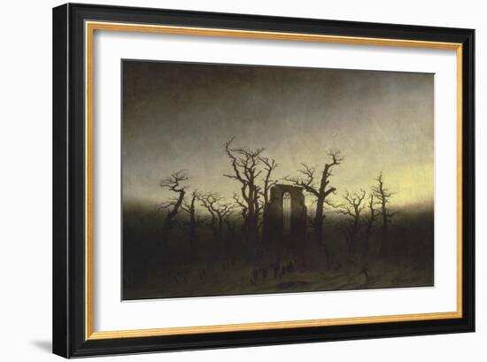 Abbey in the Oak Forest-Caspar David Friedrich-Framed Giclee Print