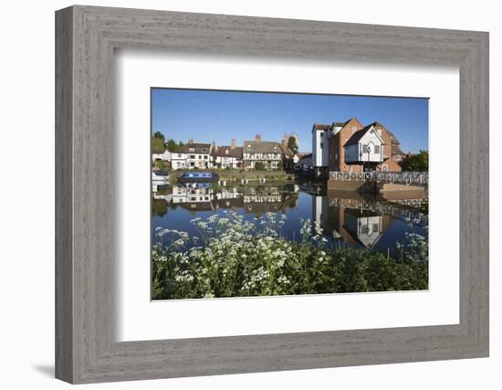 Abbey Mill and Tewkesbury Abbey on the River Avon, Tewkesbury, Gloucestershire, England-Stuart Black-Framed Photographic Print