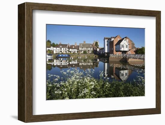 Abbey Mill and Tewkesbury Abbey on the River Avon, Tewkesbury, Gloucestershire, England-Stuart Black-Framed Photographic Print