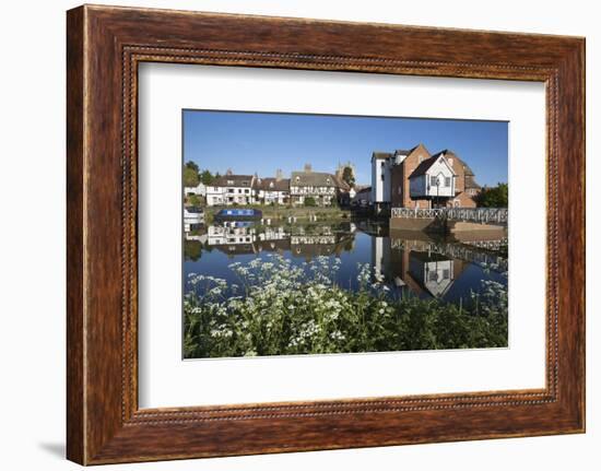 Abbey Mill and Tewkesbury Abbey on the River Avon, Tewkesbury, Gloucestershire, England-Stuart Black-Framed Photographic Print