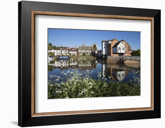 Abbey Mill and Tewkesbury Abbey on the River Avon, Tewkesbury, Gloucestershire, England-Stuart Black-Framed Photographic Print