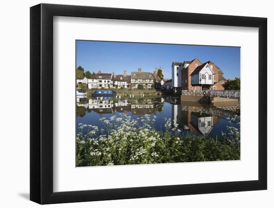 Abbey Mill and Tewkesbury Abbey on the River Avon, Tewkesbury, Gloucestershire, England-Stuart Black-Framed Photographic Print