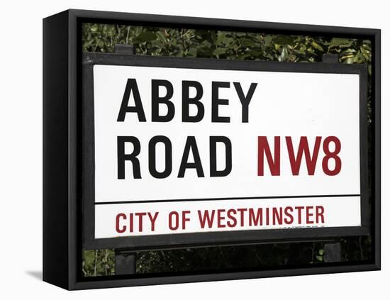 Abbey Road Is Home to the Famous Tone Studio Where the Beatles Songs Where Recorded and the Name of-David Bank-Framed Premier Image Canvas